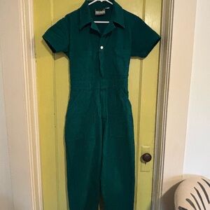 Big Bud Press SHORT SLEEVE JUMPSUIT- petite - teal size Medium